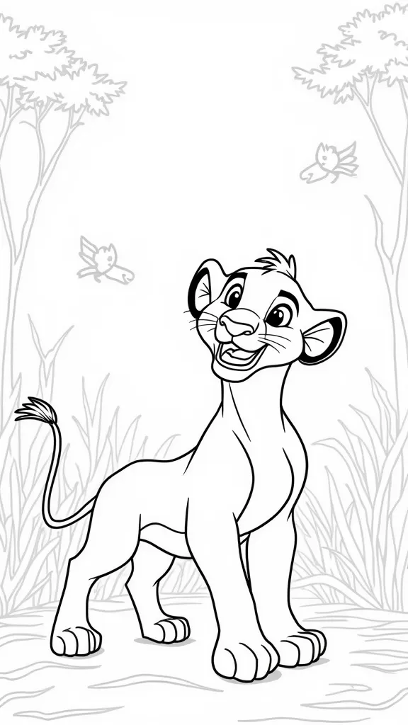 coloriage nala